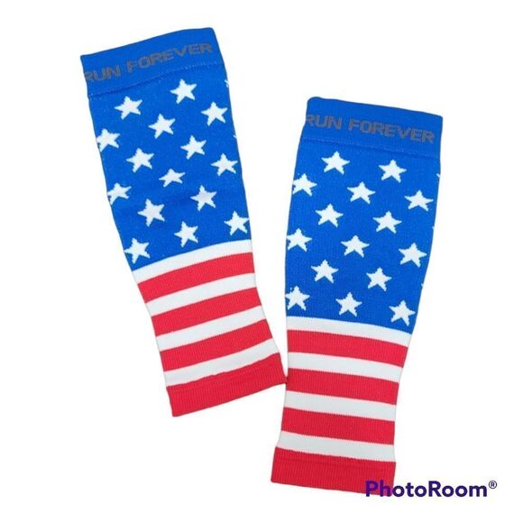 USA Leg Warmers America Stars and Stripes One-Size - Picture 1 of 4